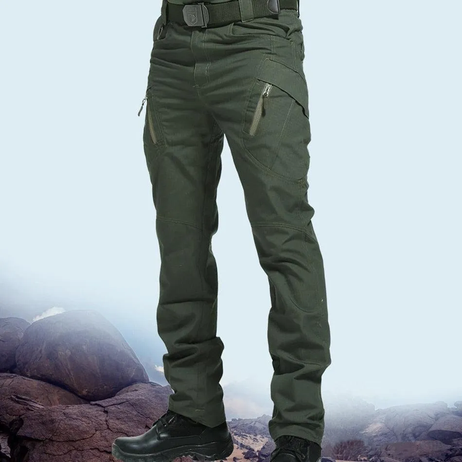 Tactical Pants Multiple Pocket Elasticity Slim Fit Cargo