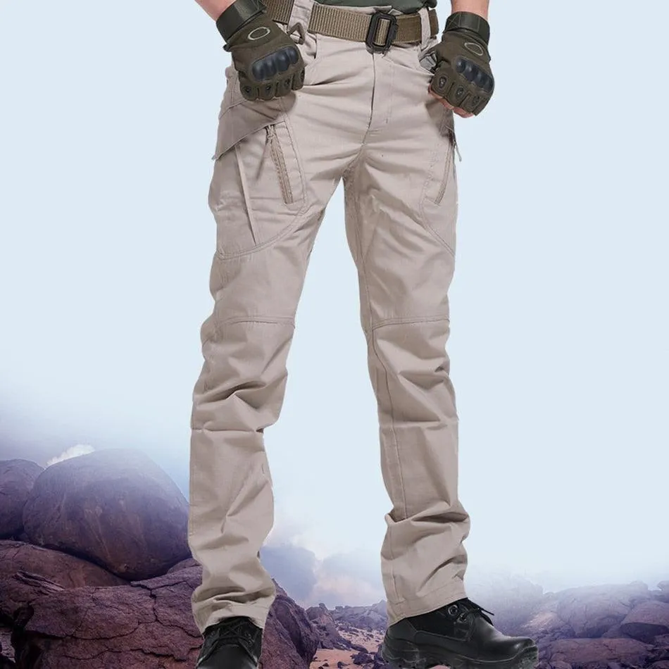 Tactical Pants Multiple Pocket Elasticity Slim Fit Cargo