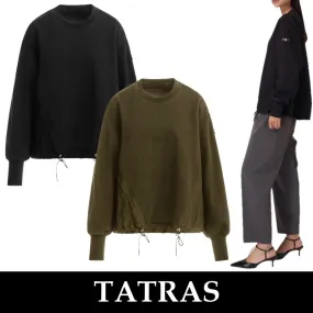 TATRAS  |Street Style Long Sleeves Logo Hoodies & Sweatshirts