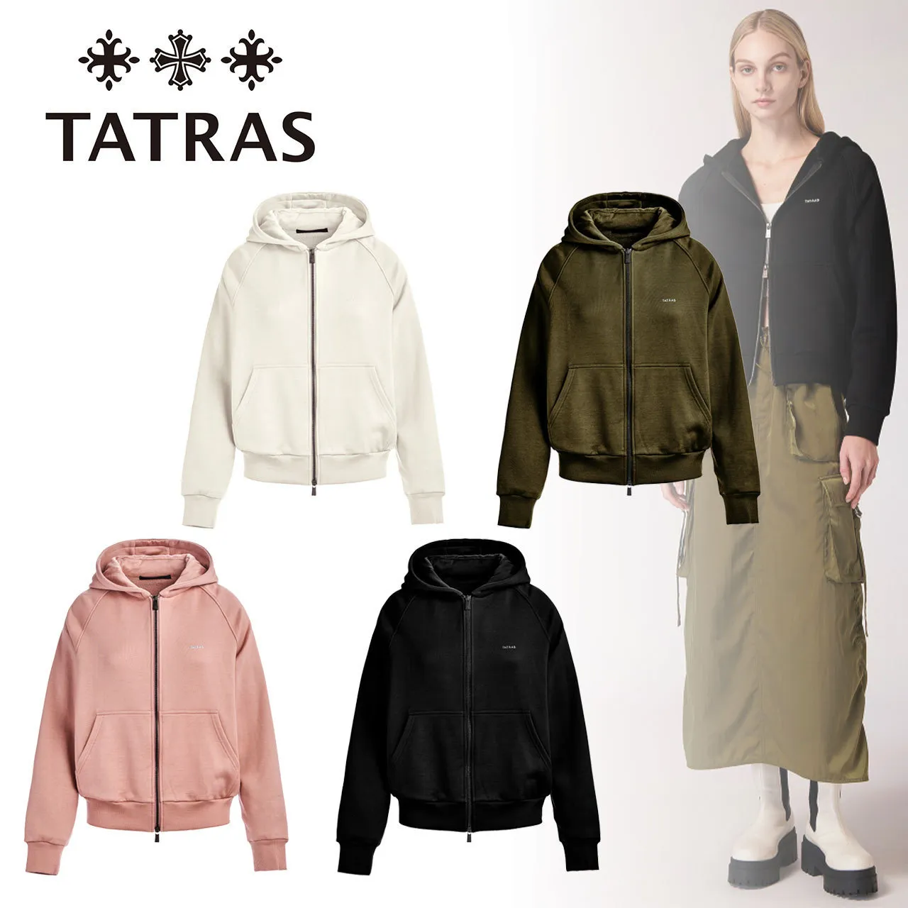 TATRAS  |Unisex Street Style Long Sleeves Plain Logo