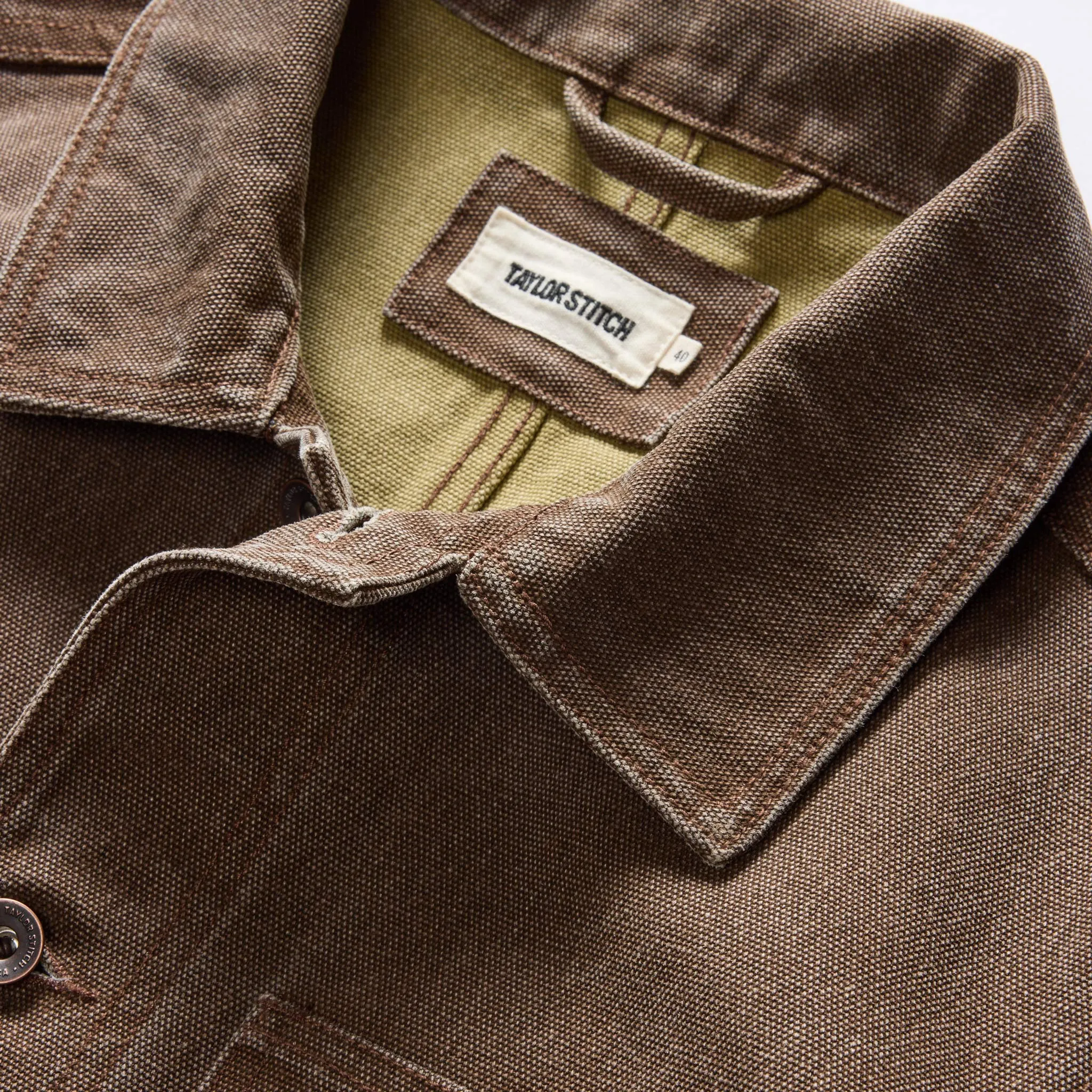 The Longshore Jacket in Aged Penny Chipped Canvas