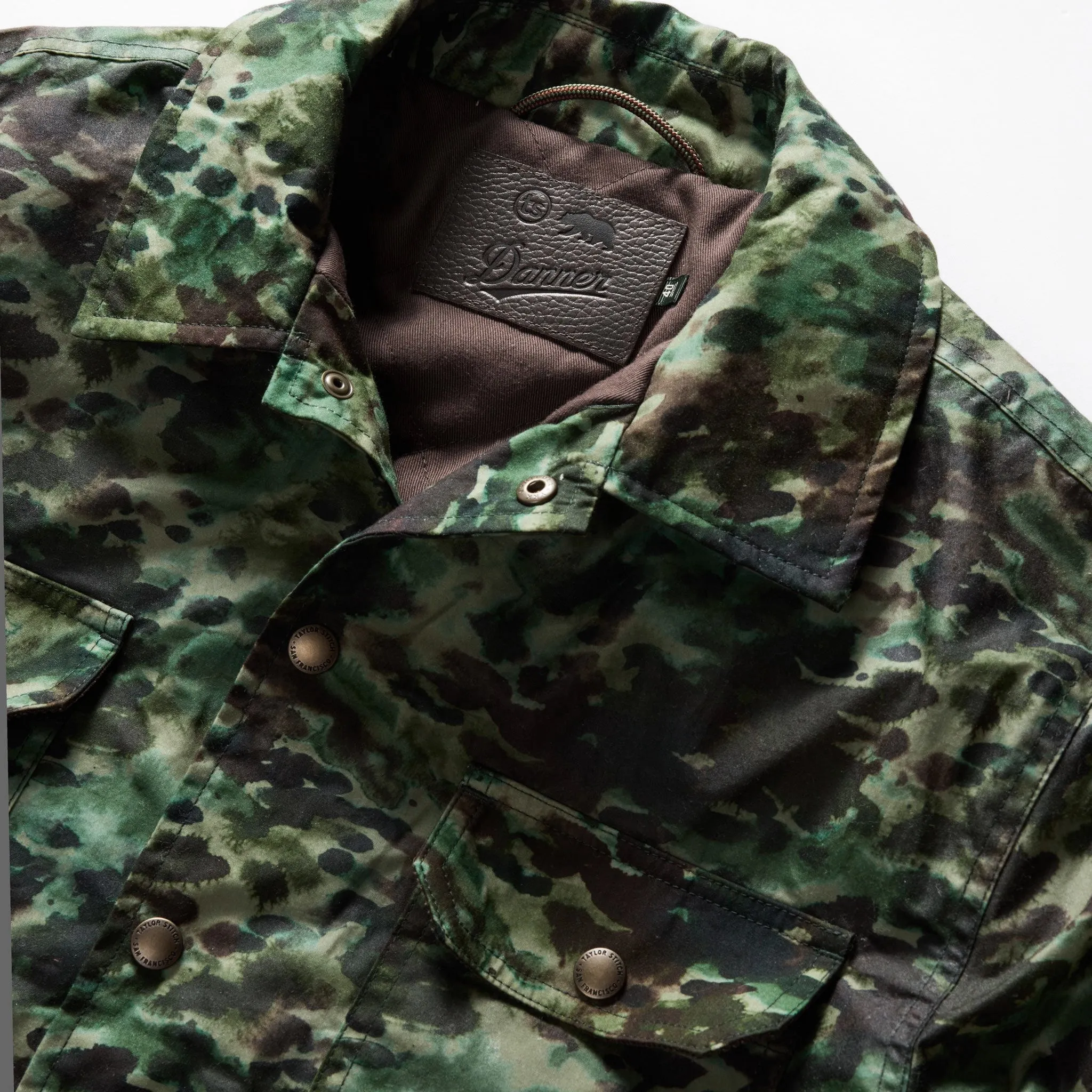 The Venture Jacket in Painted Camo Waxed Canvas