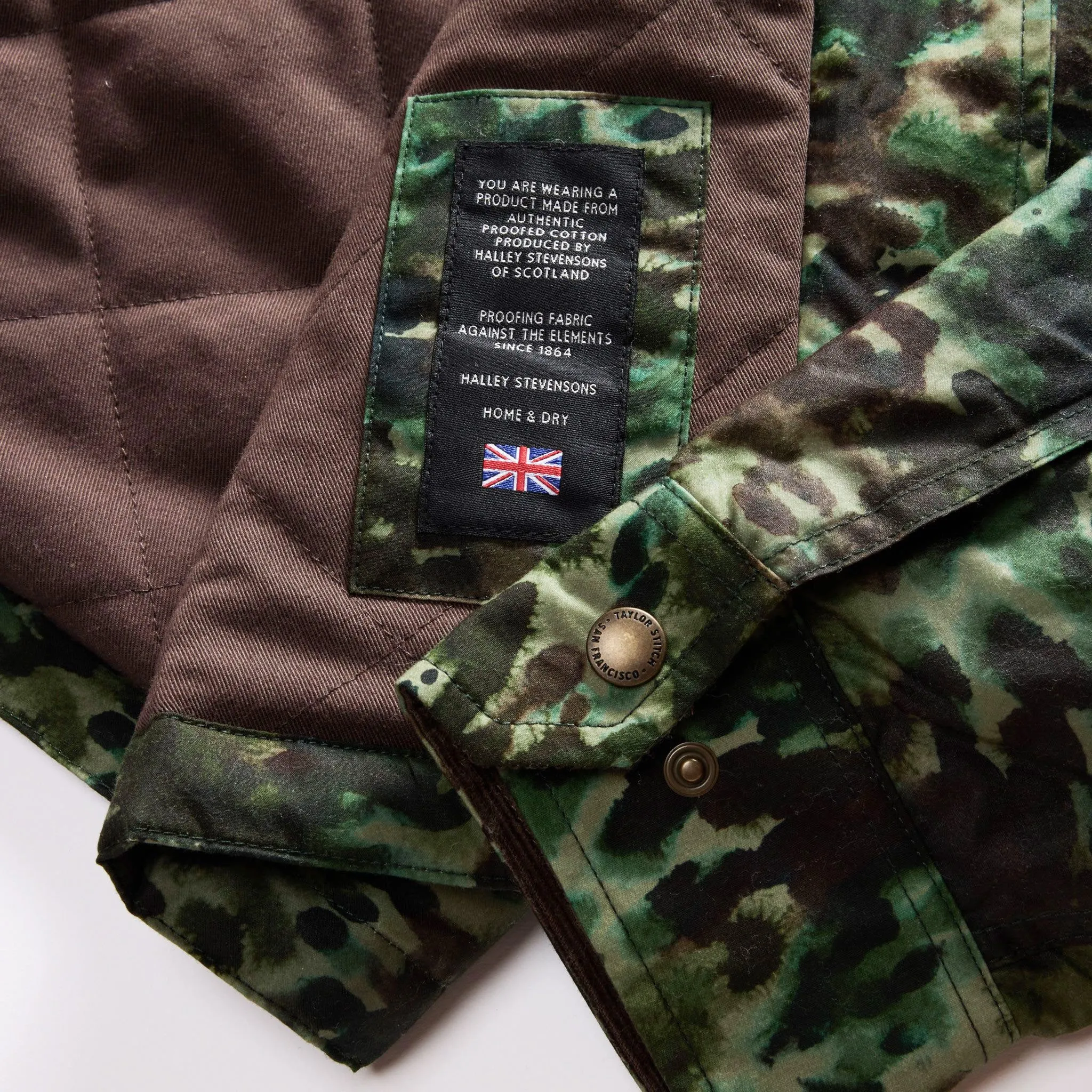 The Venture Jacket in Painted Camo Waxed Canvas