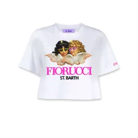 T.SHIRT CROP MALIA Woman White Fiorucci 