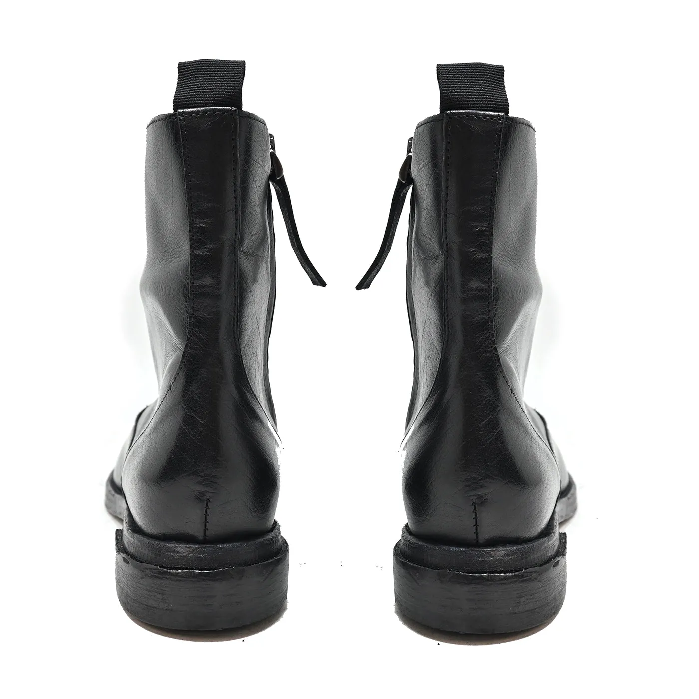 UNDER 07 - ankle boots leather BLACK