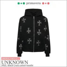 UNKNOWN  |Long Sleeves Cotton Oversized Logo Hoodies