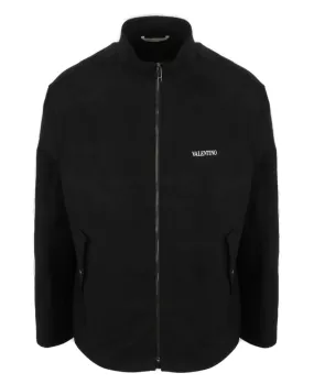 Valentino Logo Detailed Zip-Up Long-Sleeved Jacket