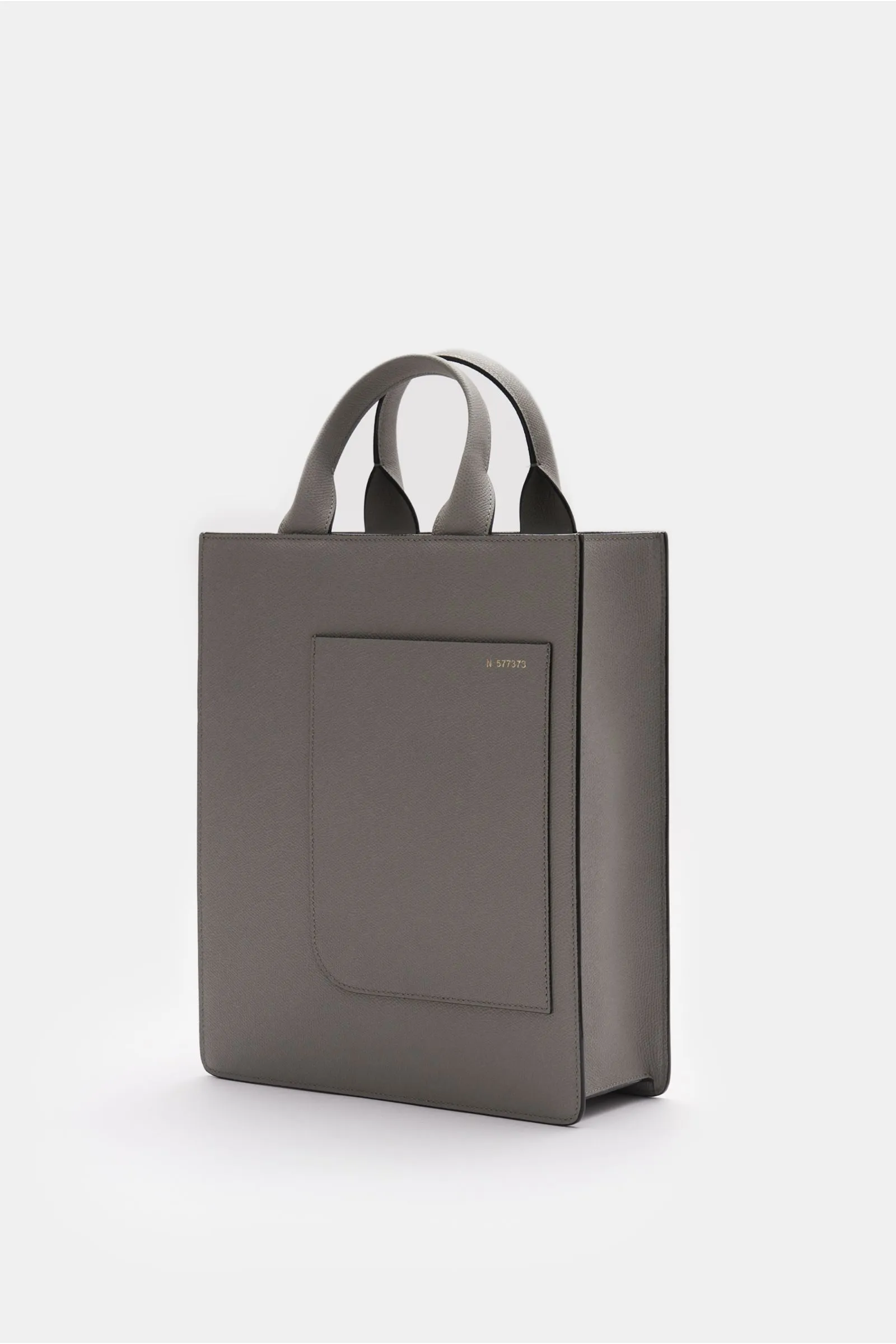 VALEXTRA Tote Bag 'Boxy Top Handle Mini Bag' grau