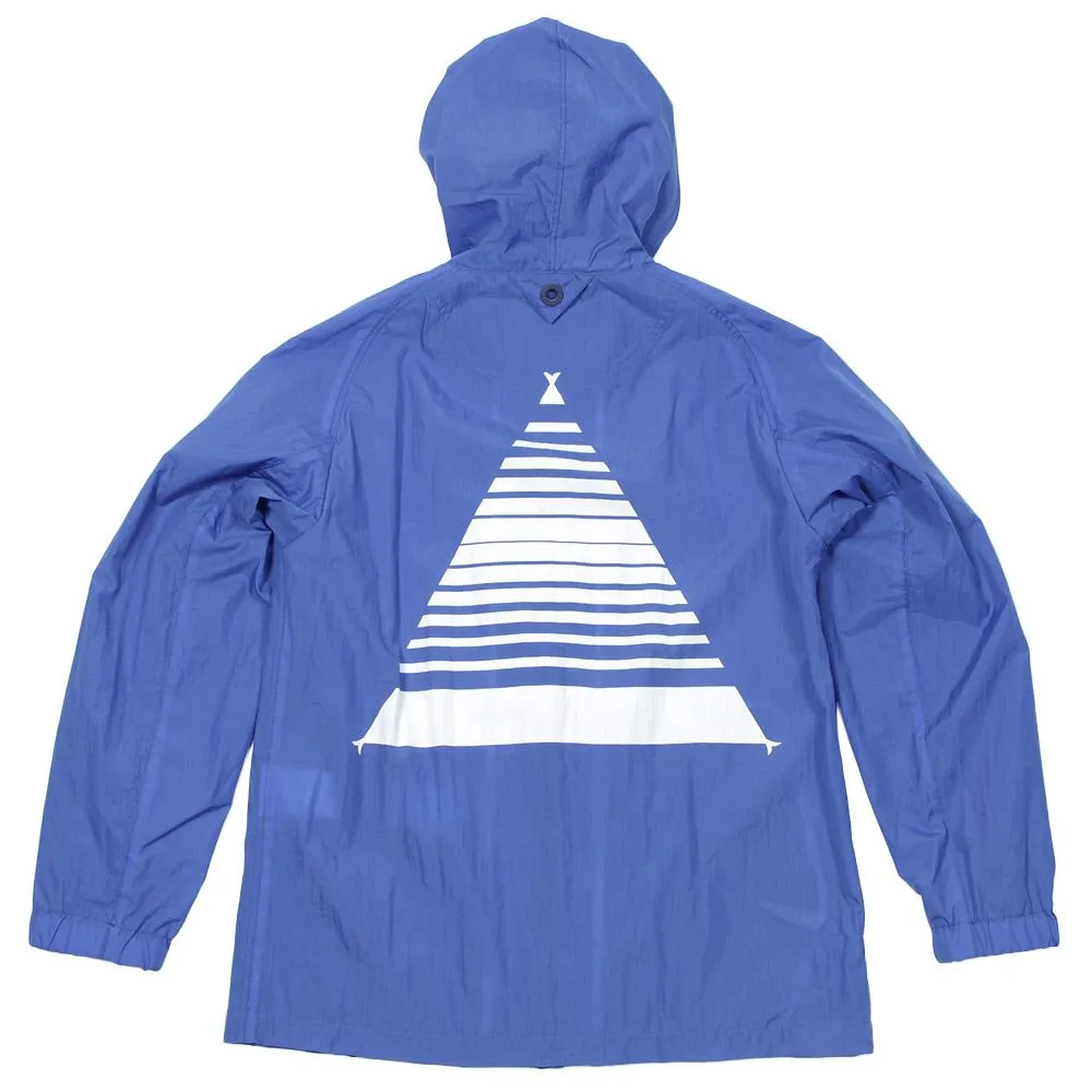 White Mountaineering Nylon Taffeta Hooded Coach Jacket Blue