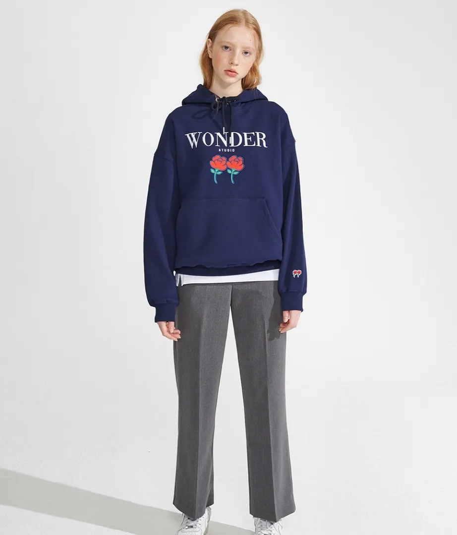 WONDER VISITOR  |Unisex Street Style Logo Hoodies & Sweatshirts