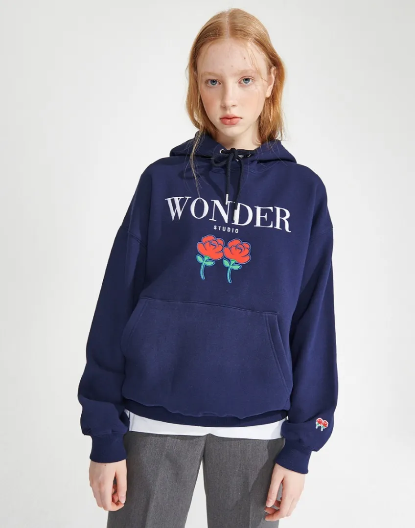 WONDER VISITOR  |Unisex Street Style Logo Hoodies & Sweatshirts