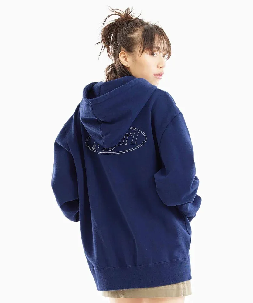 X-girl  |Sweat Street Style Long Sleeves Plain Logo