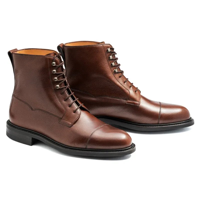 Yanko derby boot brown grain