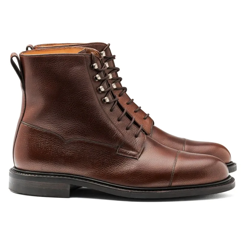 Yanko derby boot brown grain