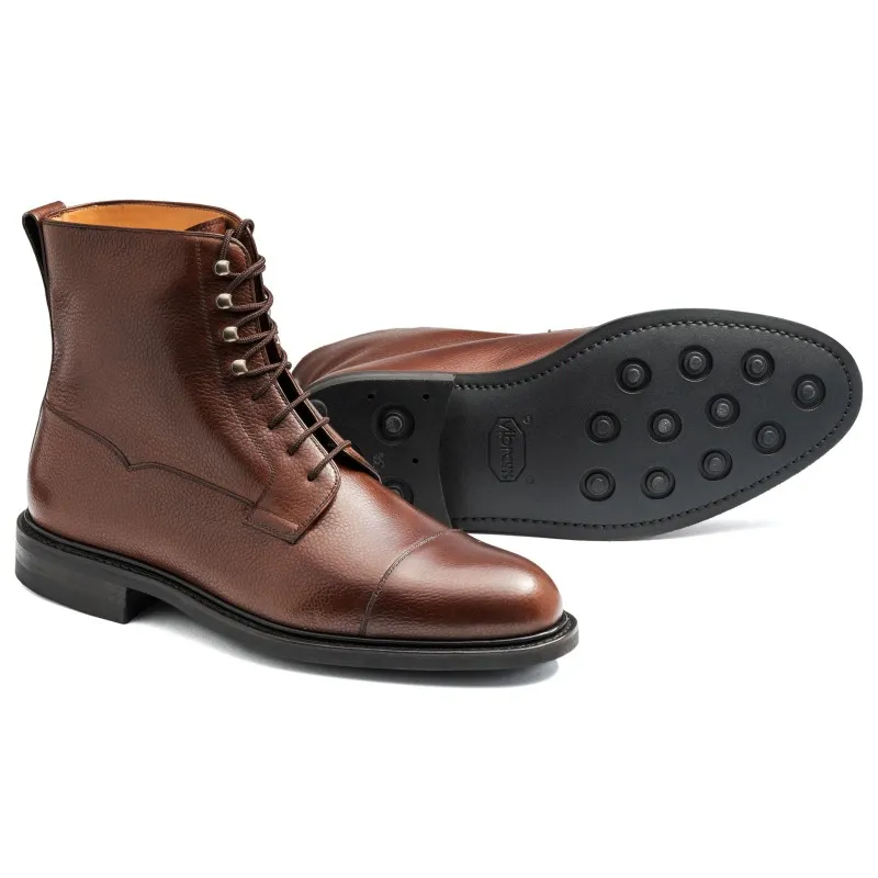 Yanko derby boot brown grain