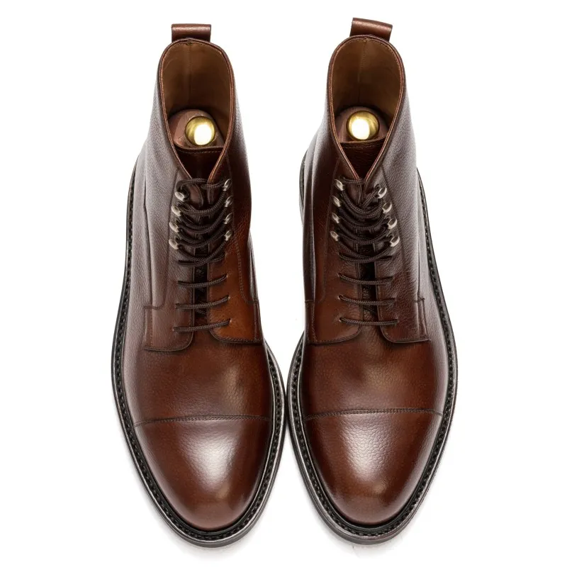 Yanko derby boot brown grain