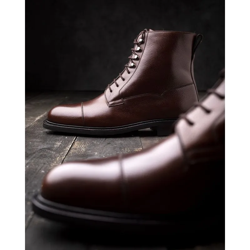 Yanko derby boot brown grain