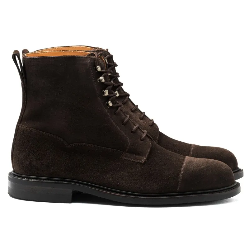 Yanko derby boot dark brown suede